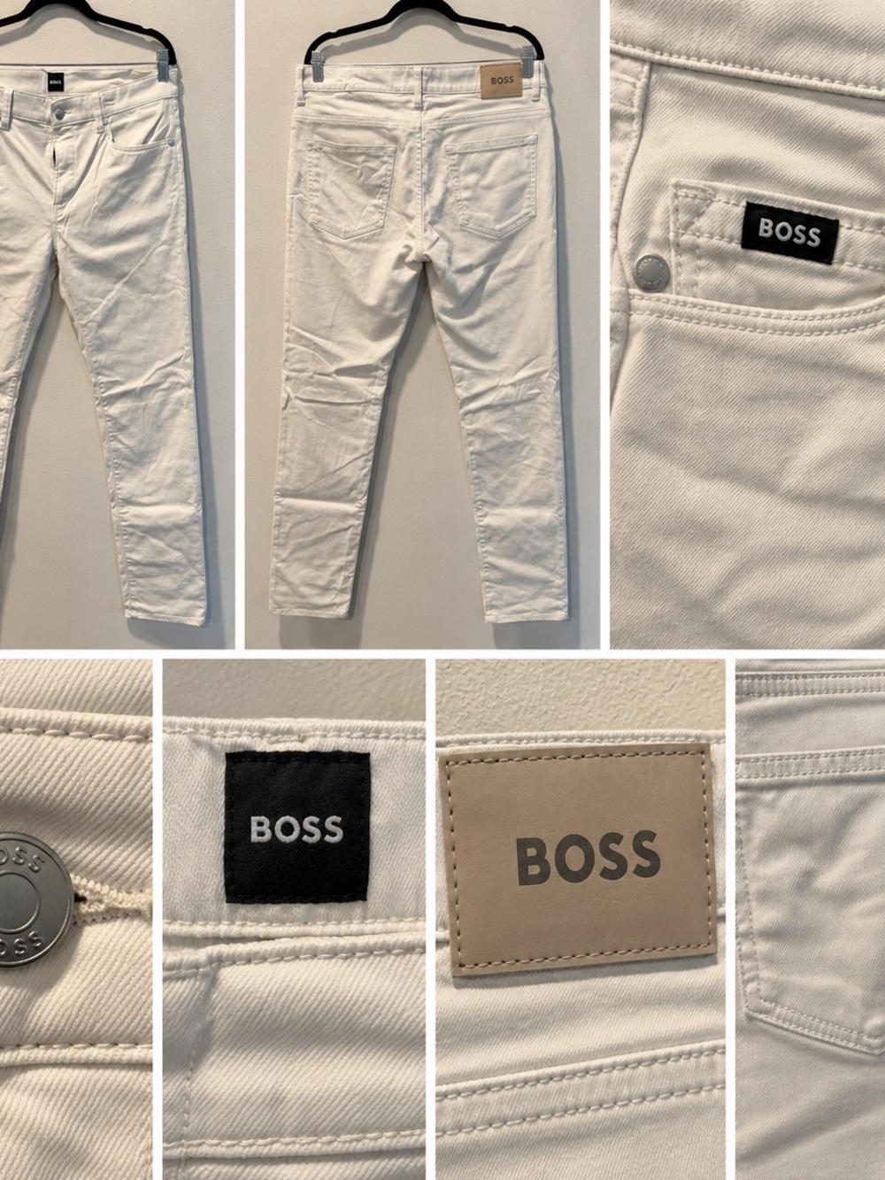 BOSS Off-White Slim Kids' Jeans